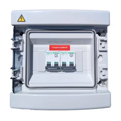 Coffret DC - 2 BRANCHES 25A - POUR BATTERIE