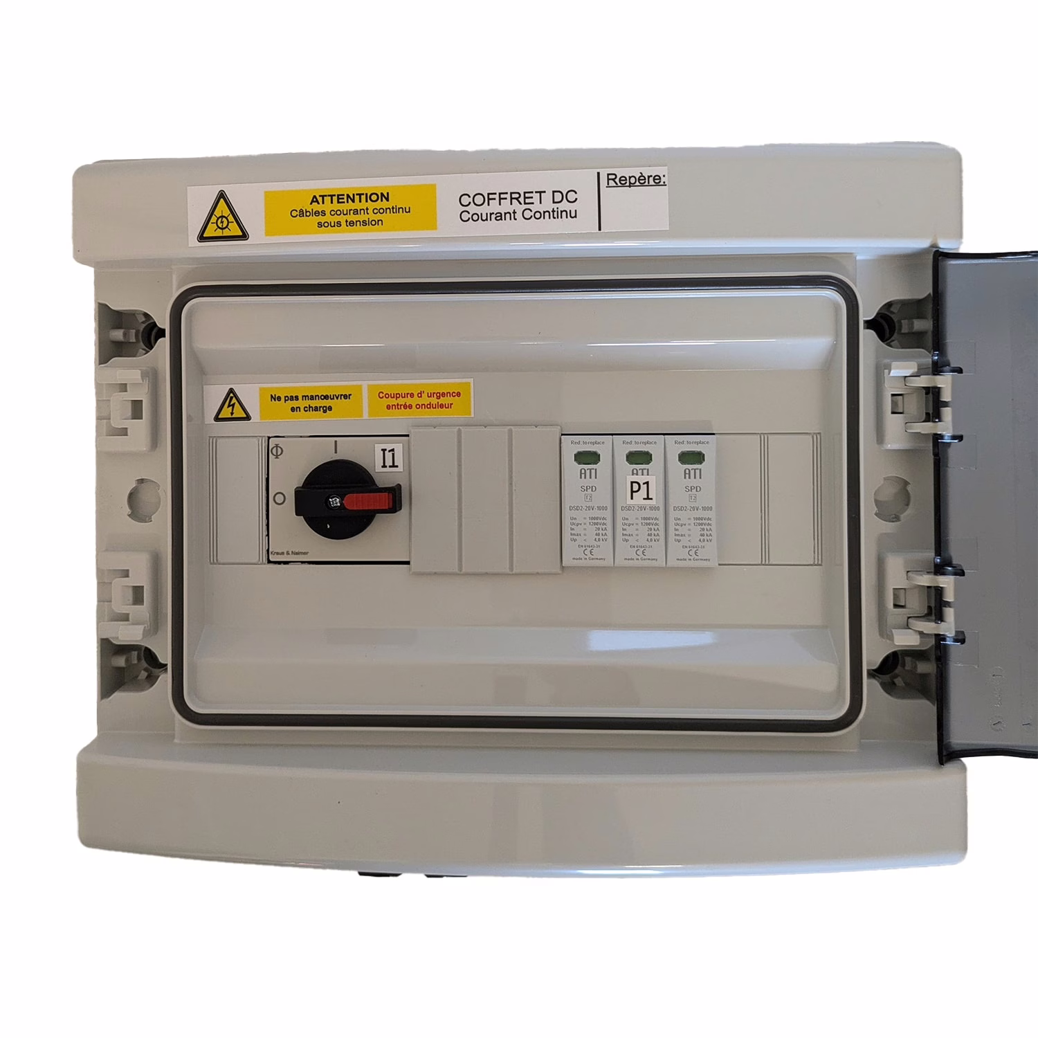 Coffret DC - 2 BRANCHES 30A - PARAFOUDRE - Pour optimiseur