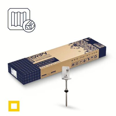 ISYBOX triangle Tirefond bois pour 4 modules photovoltaïques. ISY PV