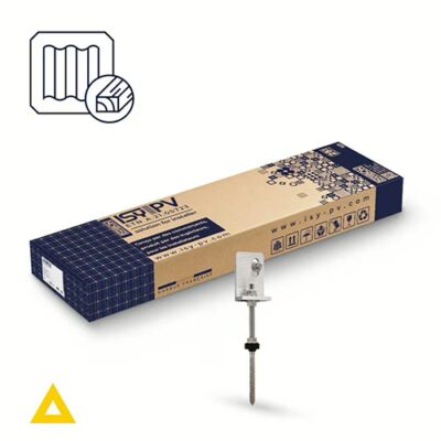 ISYBOX triangle Tirefond bois pour 2 modules photovoltaïques. ISY PV