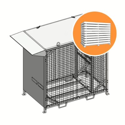 Shelter nu - EKLOR - EK-BOX-250 démonté avec option casquette