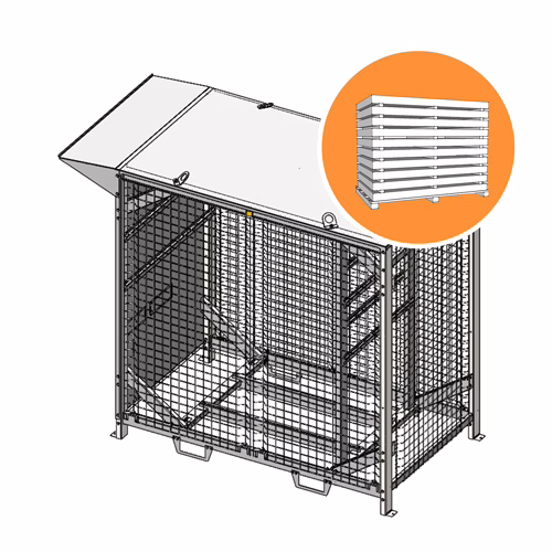 Shelter nu - EKLOR - EK-BOX-250 démonté avec option casquette