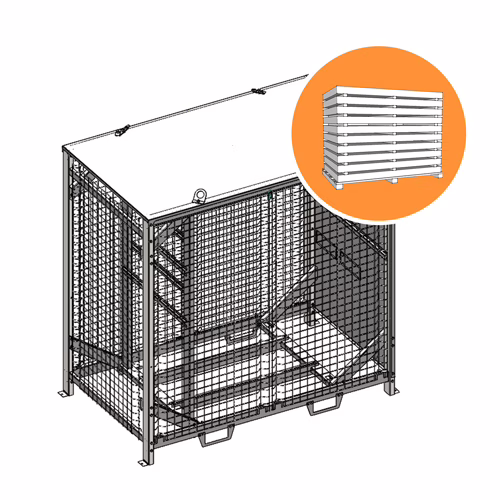 Shelter nu - EKLOR - EK-BOX-250 démonté avec option casquette